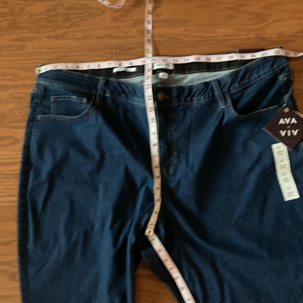 Ava & Viv Skinny Jeans 26 Mid Rise Skinny Dark Wash NWT - Picture 9 of 15